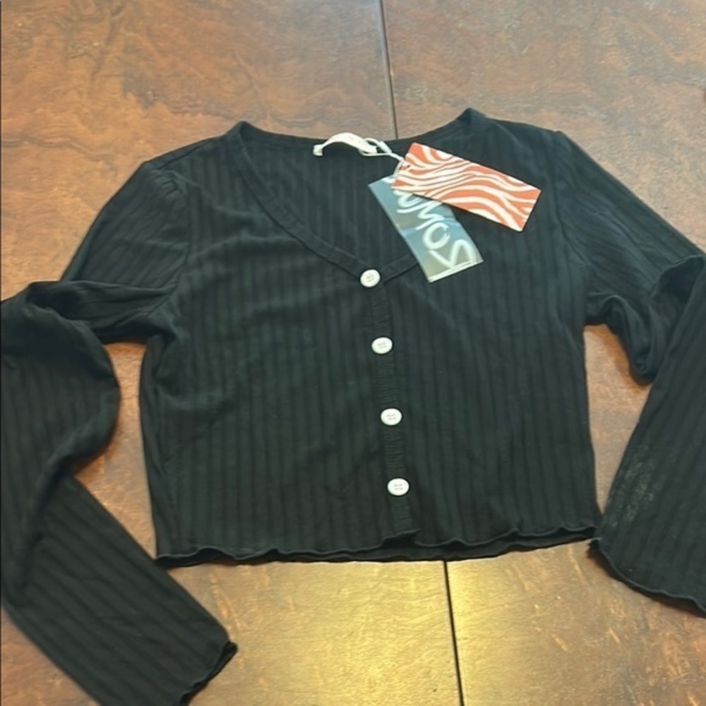 ROMWE Black Crop Top